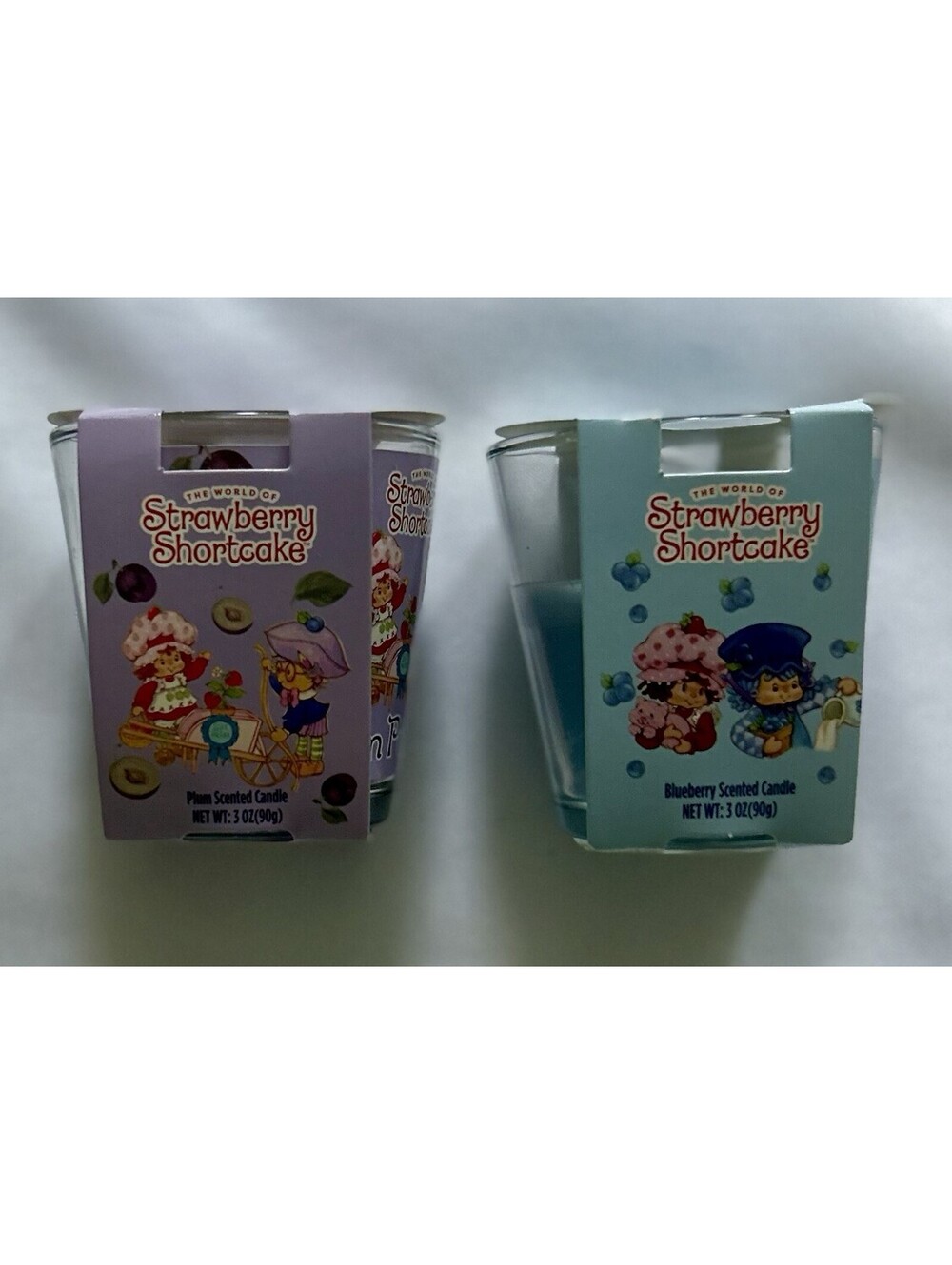Strawberry Shortcake Scented Candle Set- 2pc Blueberry Muffin Plum Pudding